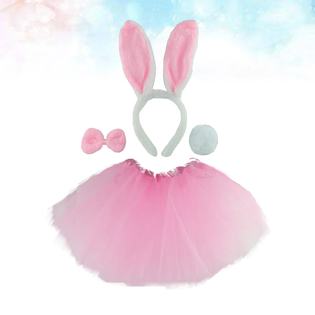 4 шт. в 1 наборе, аксессуары для костюма кролика для девочки, реквизит для выступления на сцене, аксессуары для костюма кролика