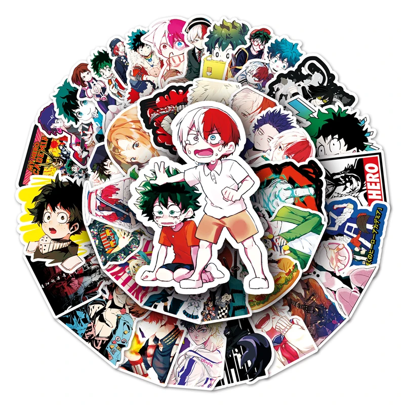 New 50 PCS Anime My Hero Academia Midoriya Izuku Todoroki Shoto Cartoon Graffiti Luggage Car Motorcycle Cell Phone Stickers Toys
New 50 PCS Anime My Hero Academia Midoriya Izuku Todoroki Shoto Cartoon Graffiti Luggage Car Motorcycle Cell Phone Stickers Toys