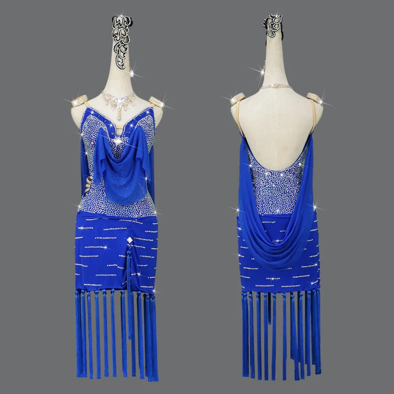 New Latin Dance Dress Competition Dress Costumes Skirt Performing Dress Adult Customize Children blue Matador Skirt Split Skirte
New Latin Dance Dress Competition Dress Costumes Skirt Performing Dress Adult Customize Children blue Matador Skirt Split Skirte