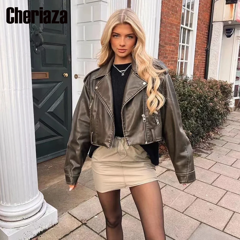 leather jacket women zipper shorts leather jackets coat Vintage green jacket chaquetas mujer verdes jacket y2k 4341/826
leather jacket women zipper shorts leather jackets coat Vintage green jacket chaquetas mujer verdes jacket y2k 4341/826