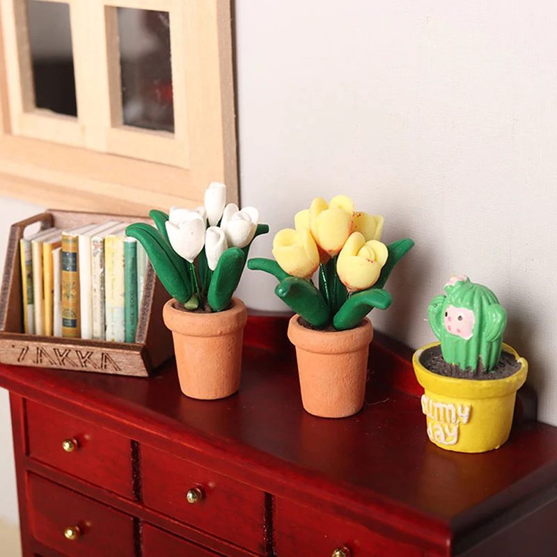 1:12 Dollhouse Miniature Tulip Potted Plant Flower Pot Bonsai Model DIY Doll House Fairy Garden Scene Decor Toy Accessories
1:12 Dollhouse Miniature Tulip Potted Plant Flower Pot Bonsai Model DIY Doll House Fairy Garden Scene Decor Toy Accessories