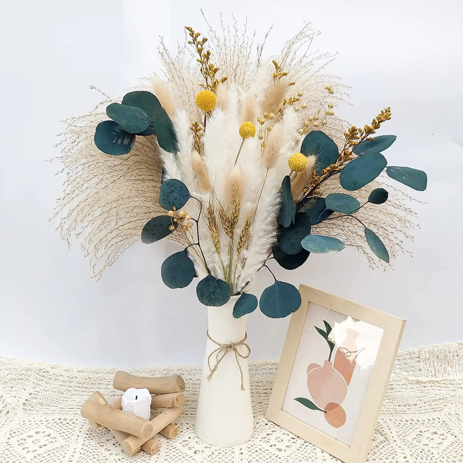 80Pcs/Lot Dried Pampas Grass Decor White Pampas Pompous Grass Bunny Tails Fluffy Stem Bouquet for Boho Home Wedding Decoration
80Pcs/Lot Dried Pampas Grass Decor White Pampas Pompous Grass Bunny Tails Fluffy Stem Bouquet for Boho Home Wedding Decoration
