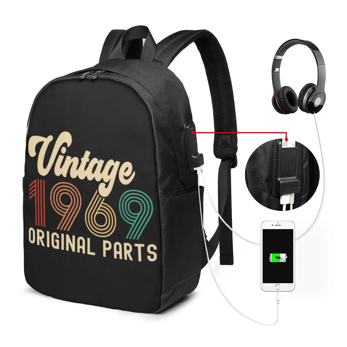 Vintage 1969 Original Parts Birthday 17 Inch Travel Casual Laptop BackPack Men Unisex Outdoor Sport Camping Hunting Schoolbag
Vintage 1969 Original Parts Birthday 17 Inch Travel Casual Laptop BackPack Men Unisex Outdoor Sport Camping Hunting Schoolbag