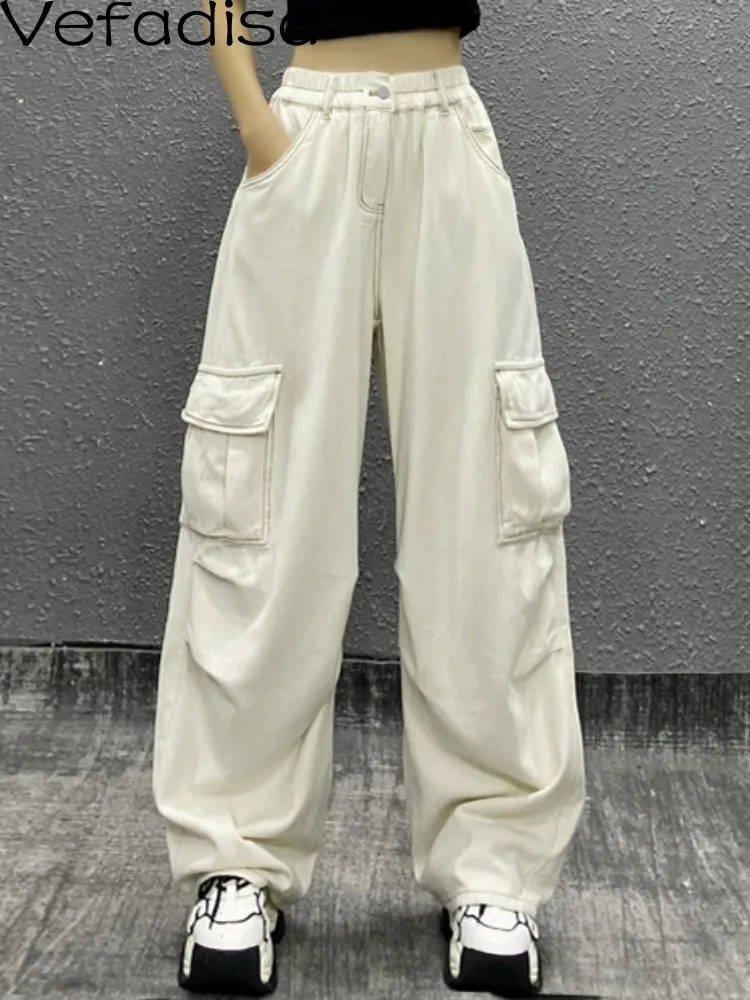 Vefadisa Handsome Elastic Waist Loose Large Pocket Casual Work Jeans Women 2023 Summer New High Waist Slim ZXF257B
Vefadisa Handsome Elastic Waist Loose Large Pocket Casual Work Jeans Women 2023 Summer New High Waist Slim ZXF257B