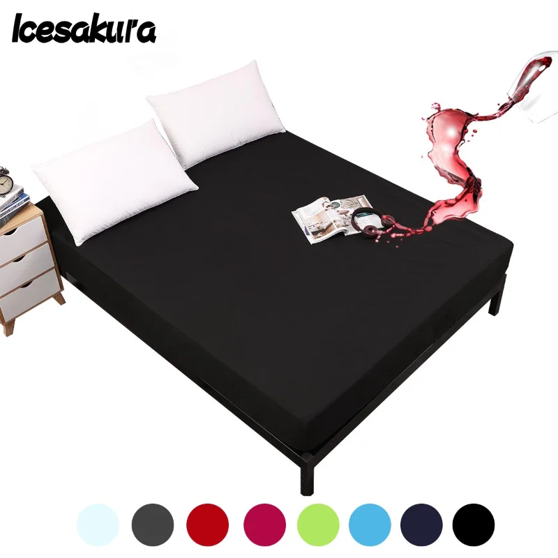 100% Waterproof Solid Bed Fitted Sheet Nordic Adjustable Mattress Covers Four Corners With Elastic Band Multi Size Bed Sheet
100% Waterproof Solid Bed Fitted Sheet Nordic Adjustable Mattress Covers Four Corners With Elastic Band Multi Size Bed Sheet