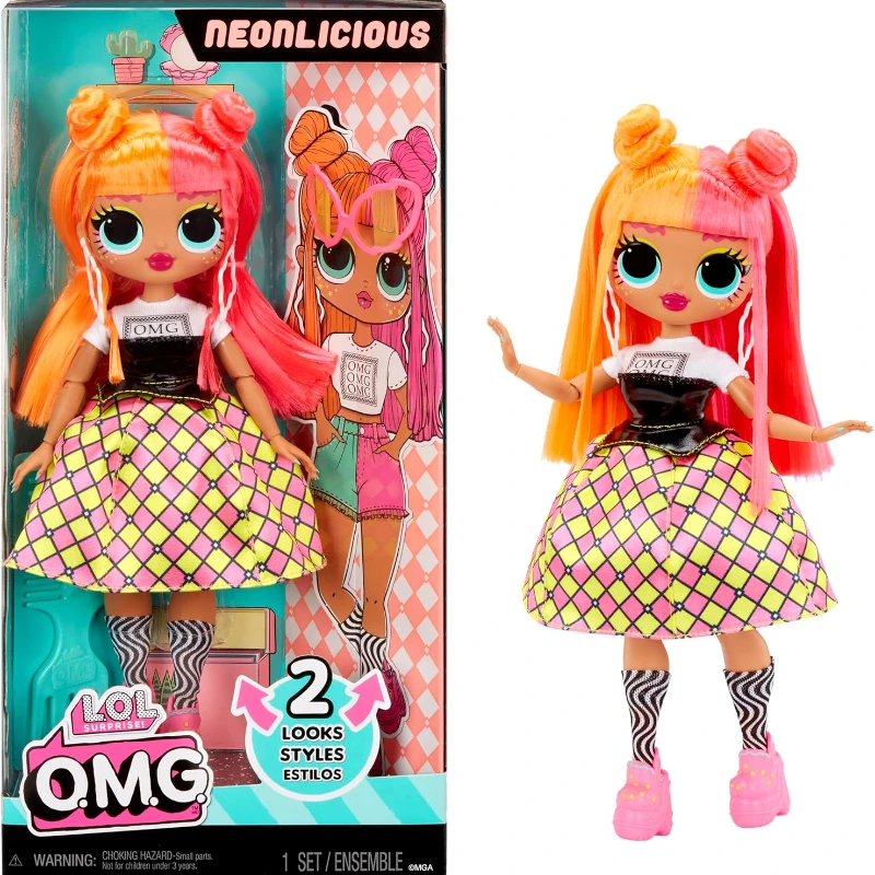 Модная Кукла LOL Surprise OMG neonlч с множеством сюрпризов включая трансформирующую моду