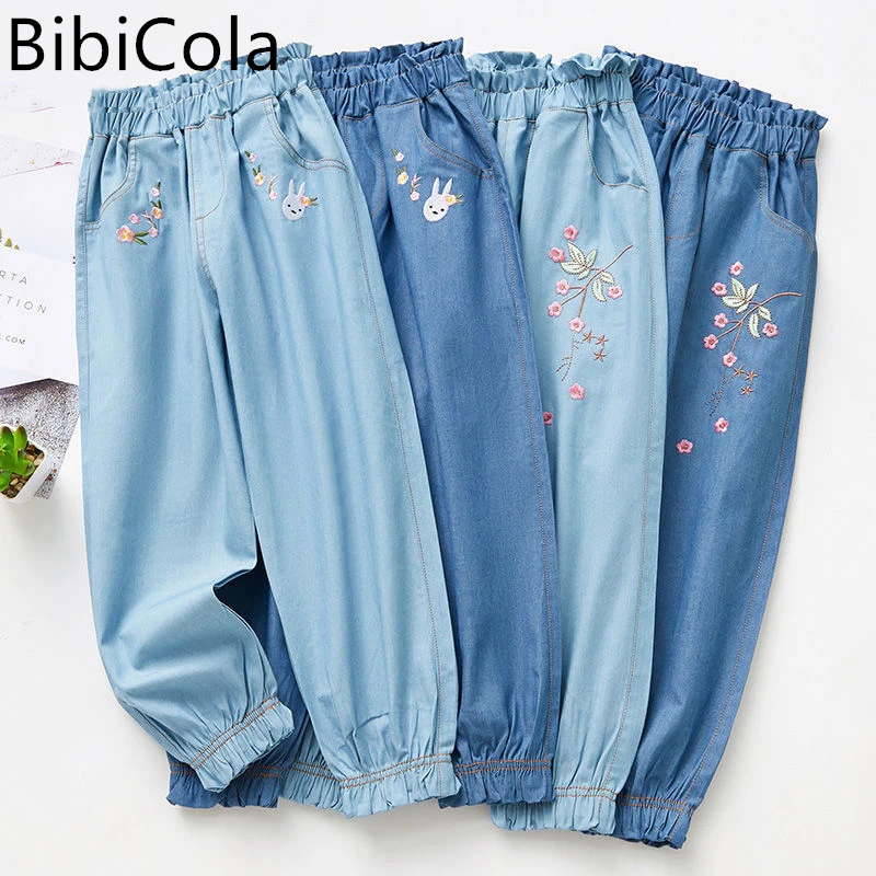 Girls' denim anti-mosquito pants new summer thin section children's autumn jeans in the big children's loose trousers tide
Girls' denim anti-mosquito pants new summer thin section children's autumn jeans in the big children's loose trousers tide