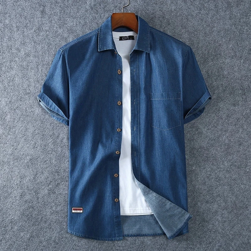 8XL 7XL 6XL Summer Men's Denim Short-sleeved Shirt 100% Cotton Fashion Pocket Design Loose Casual Oversized Brand Shirt Male
8XL 7XL 6XL Summer Men's Denim Short-sleeved Shirt 100% Cotton Fashion Pocket Design Loose Casual Oversized Brand Shirt Male