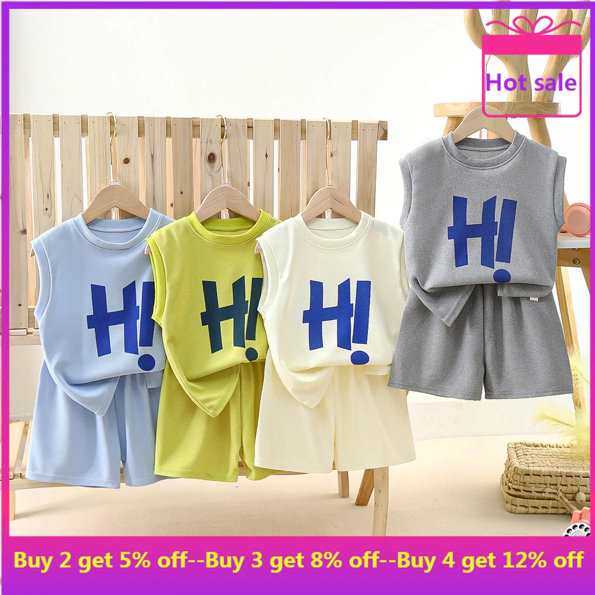 Children's vest set summer new boys sleeveless shorts set Korean version of girls' clothes summer children's clothes
Children's vest set summer new boys sleeveless shorts set Korean version of girls' clothes summer children's clothes