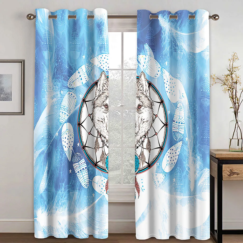 Bohemian Wolf Feather Printed Woven Curtains 2 Panels Window Curtains on The Left and Right Blackout Curtains for The Bedroom
Bohemian Wolf Feather Printed Woven Curtains 2 Panels Window Curtains on The Left and Right Blackout Curtains for The Bedroom