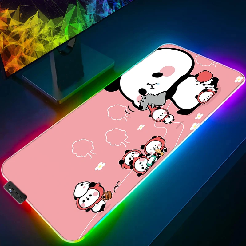 Large Anime Pink Panda RGB Mousepad Laptop Gaming Cute LED Mouse Pad Fashion Notebook Rubber Locking Edge Backlit Game Desk Mat 
Large Anime Pink Panda RGB Mousepad Laptop Gaming Cute LED Mouse Pad Fashion Notebook Rubber Locking Edge Backlit Game Desk Mat