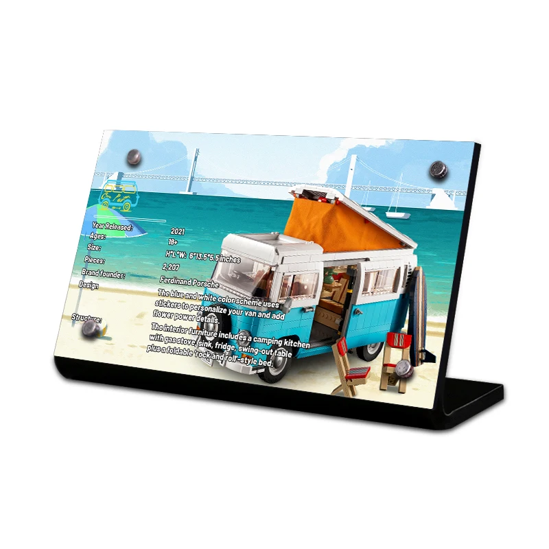 The Acrylic Display Stand Brand For 10279 T2 Camper Car Van VW Building Blocks DIY Bricks Toys Xmas Gifts
The Acrylic Display Stand Brand For 10279 T2 Camper Car Van VW Building Blocks DIY Bricks Toys Xmas Gifts