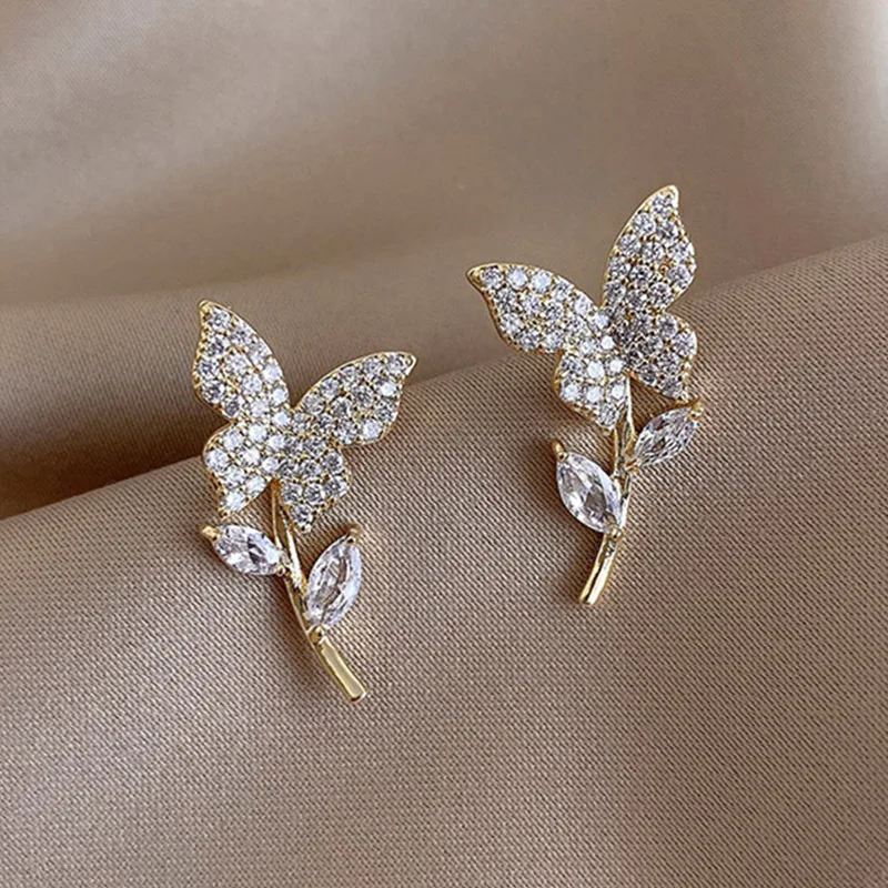 New Korean Fashion 2022 Shiny Butterfly Drop Earrings for Women Girl Unique Design Crystal Flower Dangle Earring Wedding Jewelry
New Korean Fashion 2022 Shiny Butterfly Drop Earrings for Women Girl Unique Design Crystal Flower Dangle Earring Wedding Jewelry