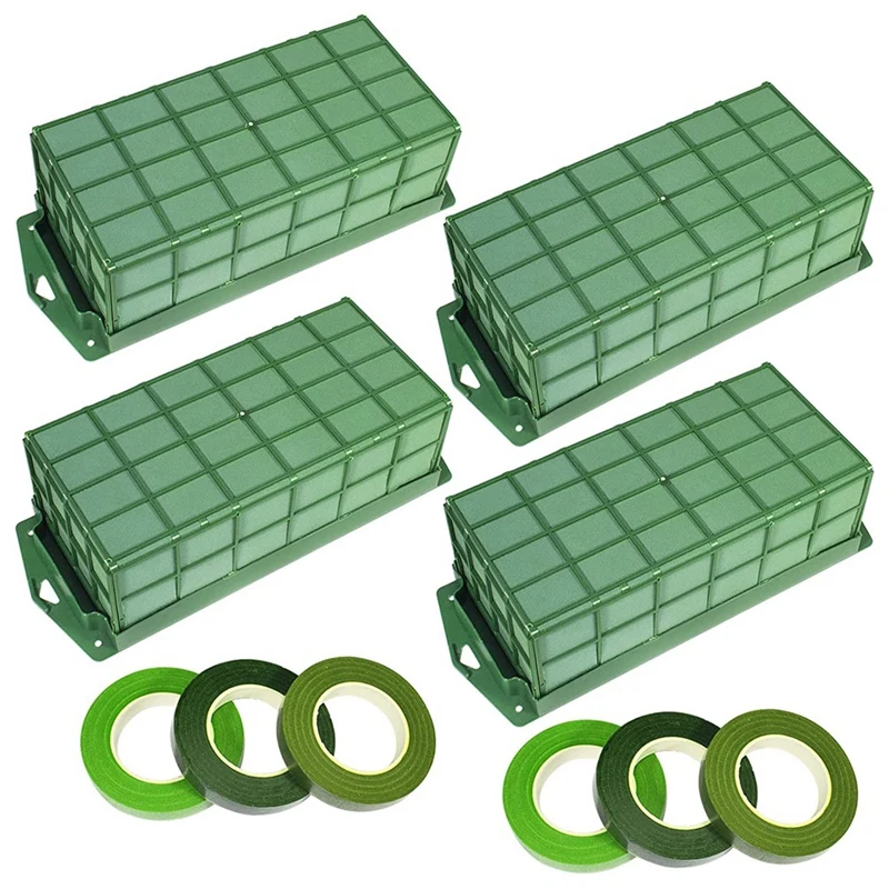 4Pcs Floral Foam Cage For Fresh Artificial Flowers, Dry And Wet Rectangle Flower Cage Holders With Floral Foam Floral
4Pcs Floral Foam Cage For Fresh Artificial Flowers, Dry And Wet Rectangle Flower Cage Holders With Floral Foam Floral
