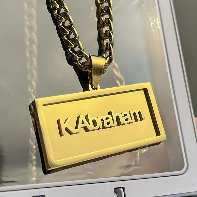 Customized Name Hip Hop Letter Necklace Double Thick Plated Piercing Carving Pendants Chain For Men Women Gothic Gift Jewelry 
Customized Name Hip Hop Letter Necklace Double Thick Plated Piercing Carving Pendants Chain For Men Women Gothic Gift Jewelry