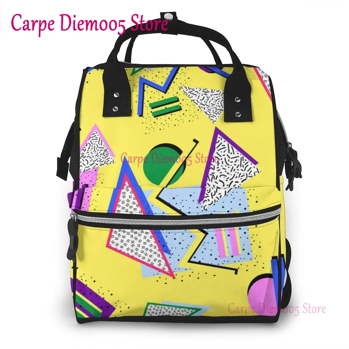 Funny 80s 90s Retro Neon Mummy Backpack Waterproof Large Capacity Mummy Nappy Bags
Funny 80s 90s Retro Neon Mummy Backpack Waterproof Large Capacity Mummy Nappy Bags