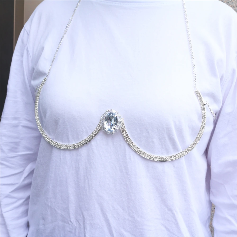 New Fashion Body Harness Crystal Bra Chain Top Jewelry for Women Fashion Ellipse Rhinestone Chest Support Body Accessories
New Fashion Body Harness Crystal Bra Chain Top Jewelry for Women Fashion Ellipse Rhinestone Chest Support Body Accessories