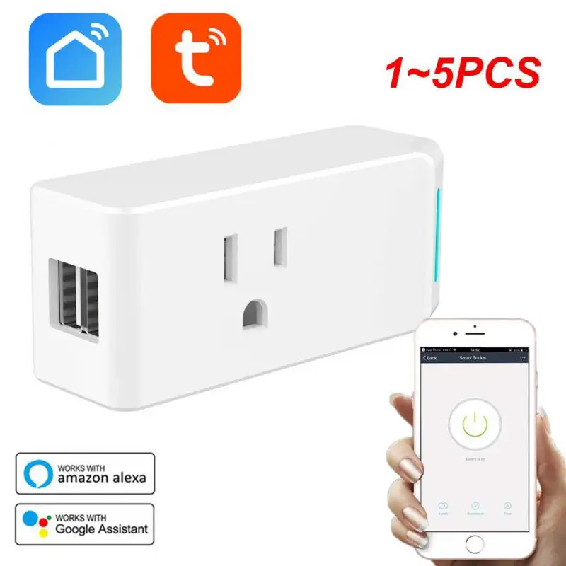 1~5PCS 10A Tuya WiFi Smart Wall Socket With 2 USB US Smart Plug Timing Function Smart Linkage Voice Control Work With Alexa
1~5PCS 10A Tuya WiFi Smart Wall Socket With 2 USB US Smart Plug Timing Function Smart Linkage Voice Control Work With Alexa