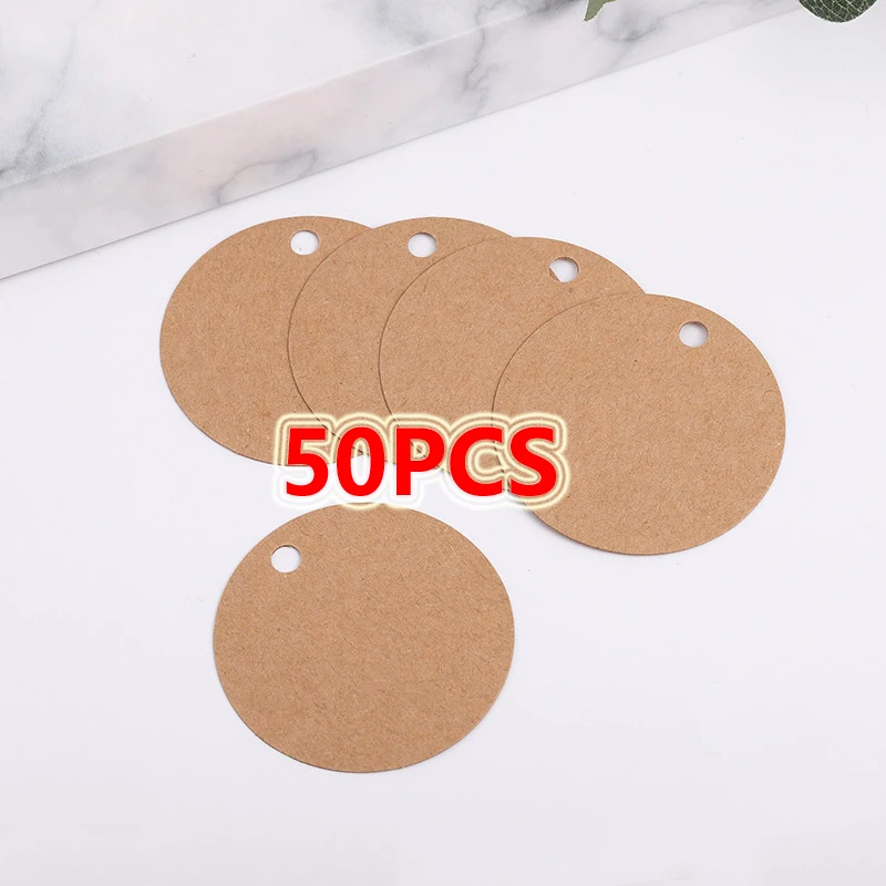 50Pcs/Lot Round Shaped Tag DIY Gift Decoration Ornaments Blessing Message Card Kraft Paper Blank Label Festival Accessories
50Pcs/Lot Round Shaped Tag DIY Gift Decoration Ornaments Blessing Message Card Kraft Paper Blank Label Festival Accessories