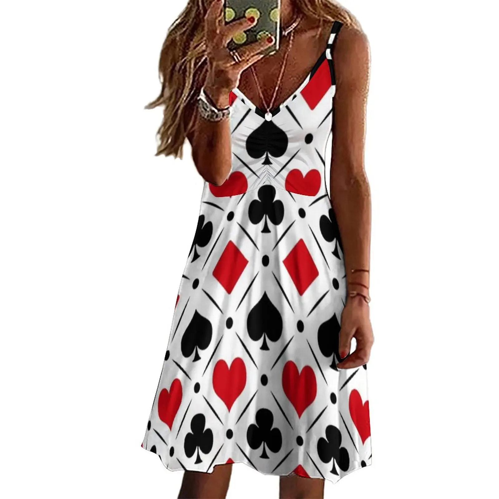 Женское платье с принтом символа покера, пикантные праздничные костюмы для игральных карт, Повседневное платье с высокой талией в Корейско...
Женское платье с принтом символа покера, пикантные праздничные костюмы для игральных карт, Повседневное платье с высокой талией в Корейско...