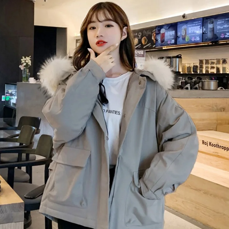 Fashion Lapel Parker Cotton Jacket Women's Fashion Ladies Winter Clothes Thick Hooded Warm Loose Down Cotton Jacket Coat Women
Fashion Lapel Parker Cotton Jacket Women's Fashion Ladies Winter Clothes Thick Hooded Warm Loose Down Cotton Jacket Coat Women