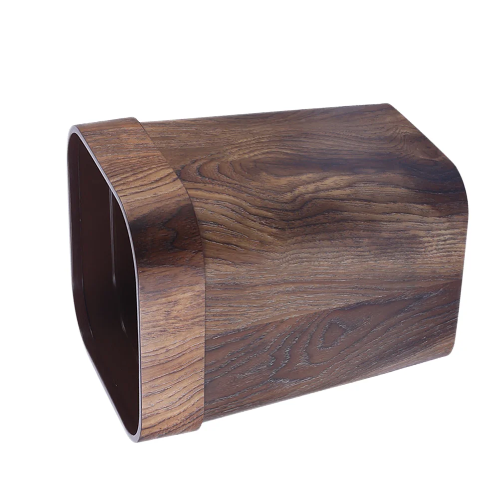 

Retro Trash Can Waste Bin Bathroom Imitation Wood Grain Dustbin Bucket Cans Kitchen Rubbish