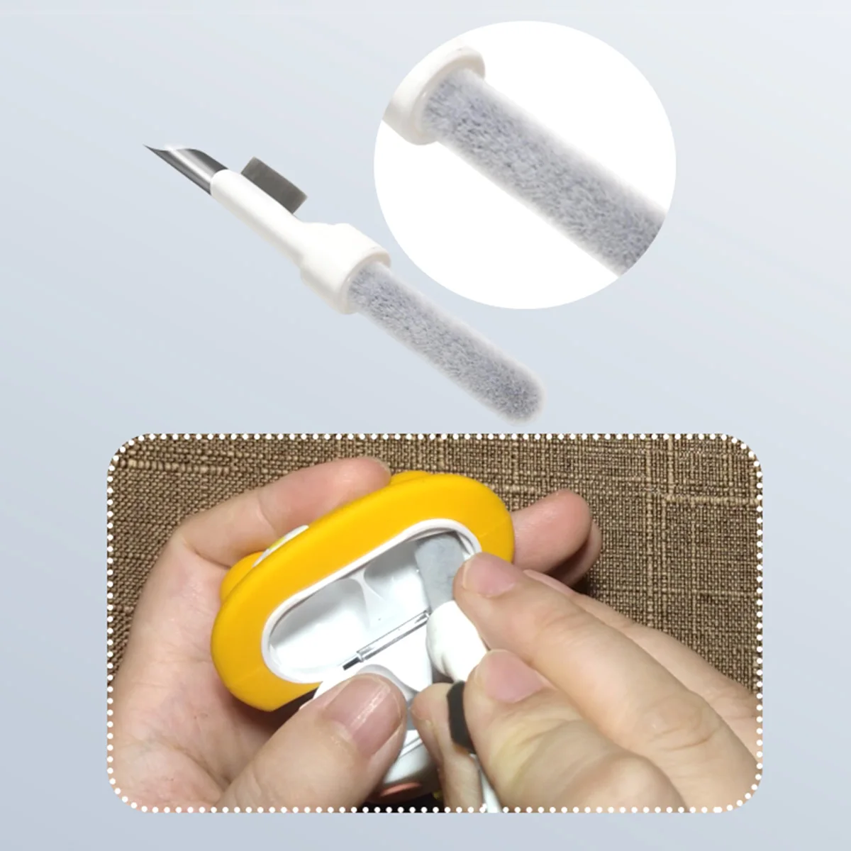 Earbuds Cleaning Pen Lightweight Headphones Cleaning Brush Pen with Ultra- Soft Dust Removal Brush for Home Earphone Cleaning
Earbuds Cleaning Pen Lightweight Headphones Cleaning Brush Pen with Ultra- Soft Dust Removal Brush for Home Earphone Cleaning