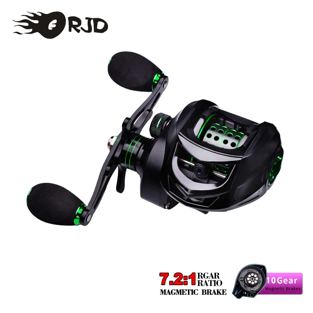ORJD Fishing Baitcasting Reel 3+1BB 10 Magnetic Brakers 7.2:1 High Ratio Ocean Rock Saltwater Baitcasting Fishing Reel Tackle
ORJD Fishing Baitcasting Reel 3+1BB 10 Magnetic Brakers 7.2:1 High Ratio Ocean Rock Saltwater Baitcasting Fishing Reel Tackle