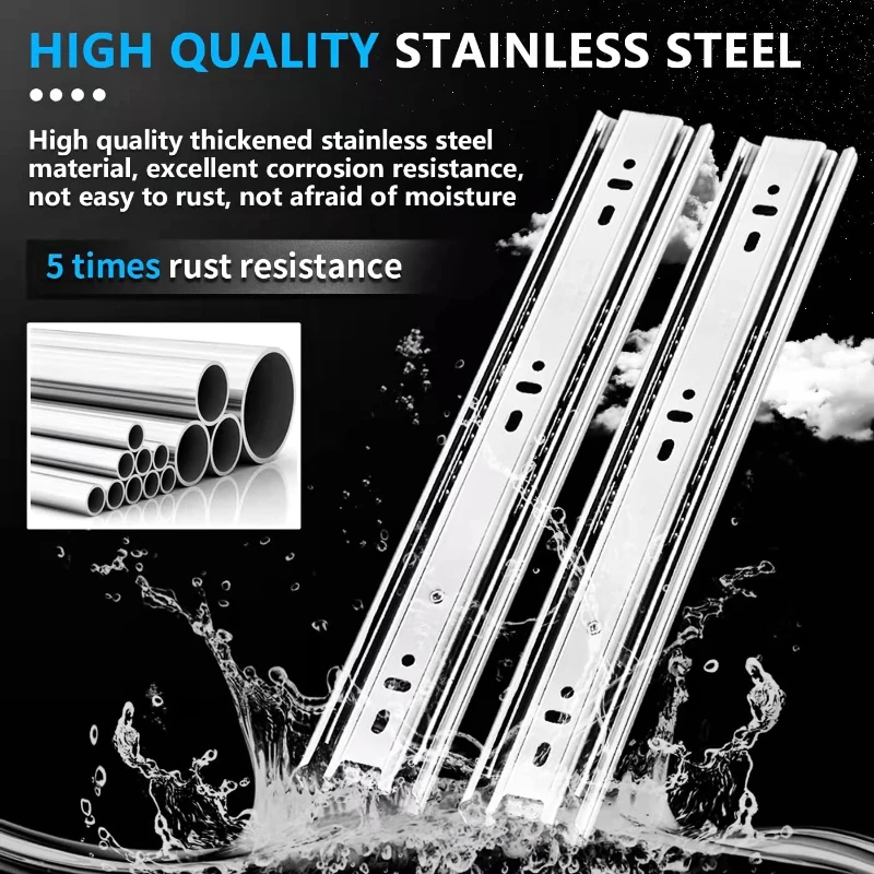 45mm Stainless Steel Rebound Model Drawer Slides Good Bearing Capacity Drawer Runners Suitable for Cabinets Furniture Hardware
45mm Stainless Steel Rebound Model Drawer Slides Good Bearing Capacity Drawer Runners Suitable for Cabinets Furniture Hardware