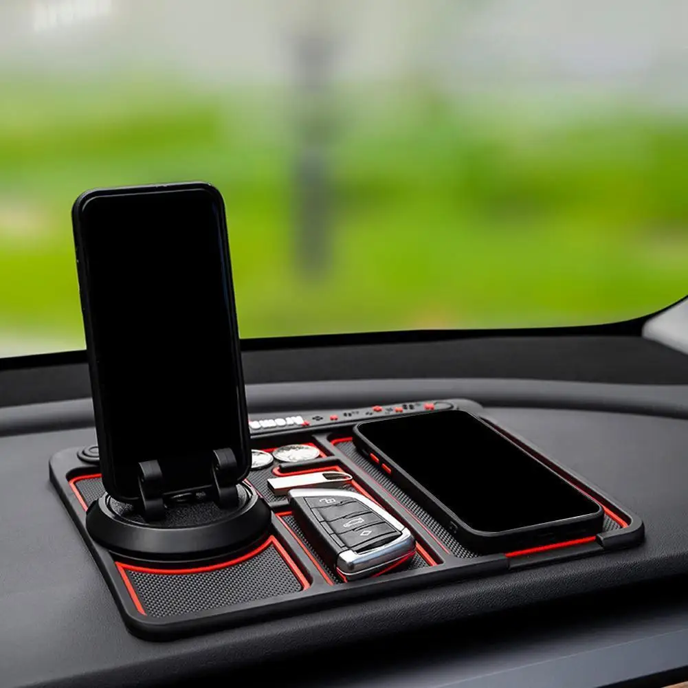 4 In 1 Car Anti-Slip Mat Silicone Dashboard Sticky Phone Holder Mat Auto Non-Slip Phone Pad W Phone Holder Function Car Interior
4 In 1 Car Anti-Slip Mat Silicone Dashboard Sticky Phone Holder Mat Auto Non-Slip Phone Pad W Phone Holder Function Car Interior