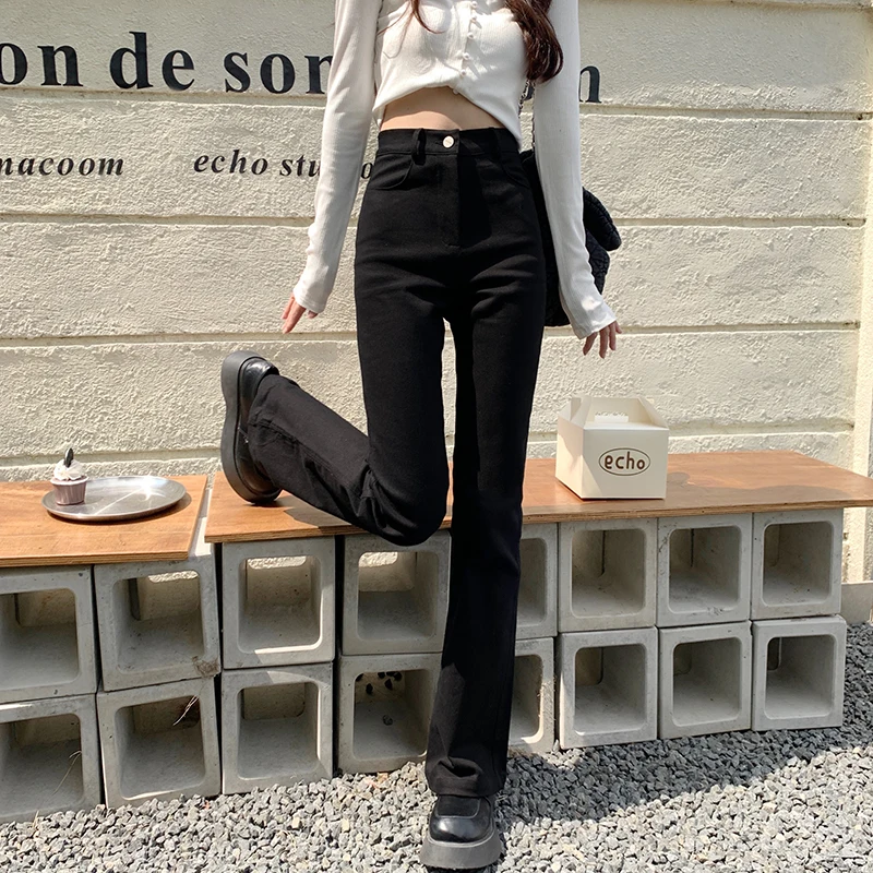 N2963 High waist jeans women's micro flared pants new design niche slim pants jeans
N2963 High waist jeans women's micro flared pants new design niche slim pants jeans
