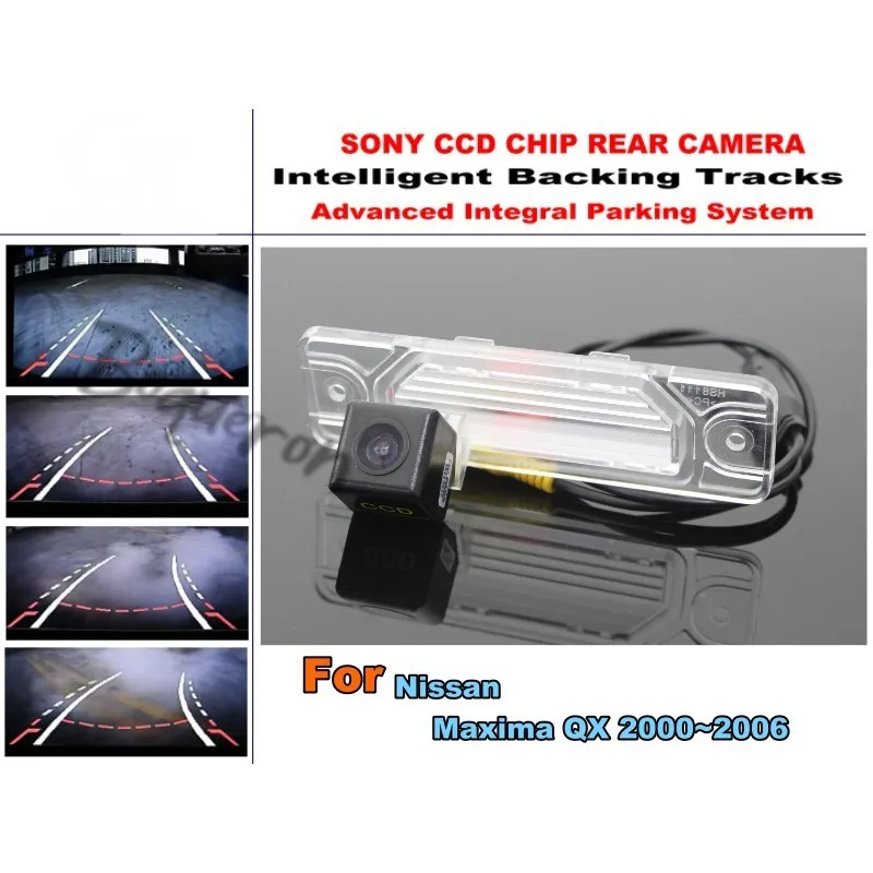 

For Nissan Maxima QX 2000~2006 Intelligent Dynamic Tracks Rear View Reverse Backup Trajectory Camera HD CCD Night Vision