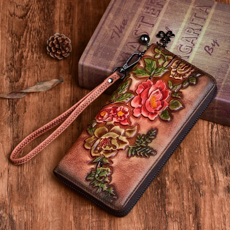 Women Long Wallet Wrist Purse Clutch Bag Genuine Leather Rose ID Credit Card Holder Female Natural Skin Zipper Money Handy Bags
Women Long Wallet Wrist Purse Clutch Bag Genuine Leather Rose ID Credit Card Holder Female Natural Skin Zipper Money Handy Bags