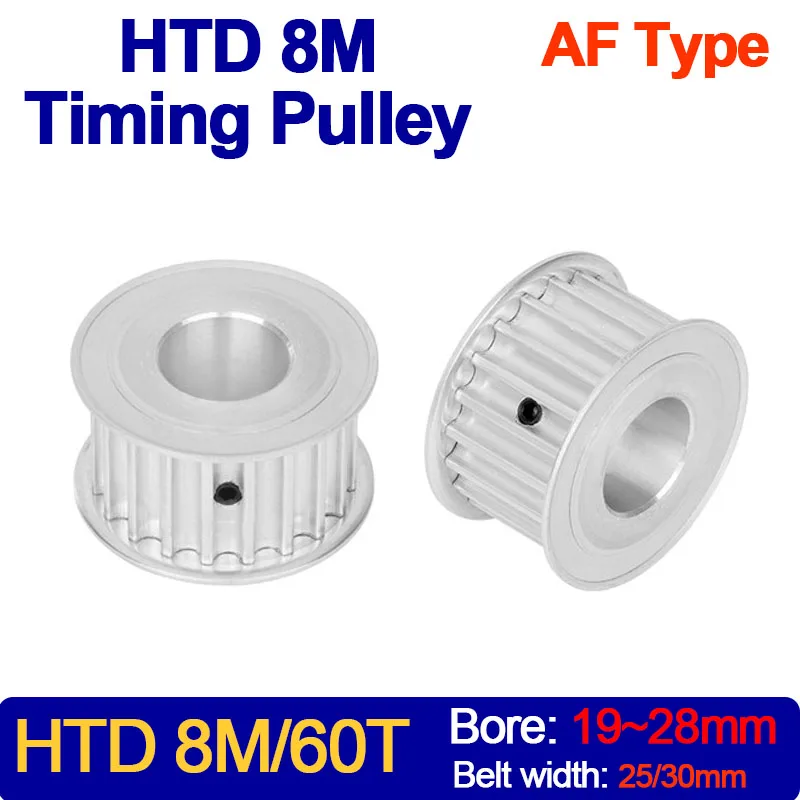 60 Teeth HTD 8M Timing Pulley Bore 19/20/22/24/25/28mm For Width 25/30mm for HTD8M Synchronous Belts 60T AF Type
60 Teeth HTD 8M Timing Pulley Bore 19/20/22/24/25/28mm For Width 25/30mm for HTD8M Synchronous Belts 60T AF Type
