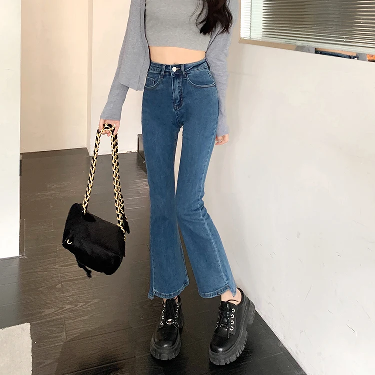 DD3333 Slit jeans new high waist straight pants wide leg ninth pants women's jeans
DD3333 Slit jeans new high waist straight pants wide leg ninth pants women's jeans