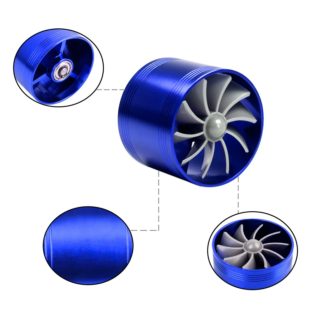 Automobiles Double Turbine Turbo Charger Air Intake Gas Fuel Saver Fan Car Super Charger Turbonator Ventilator
Automobiles Double Turbine Turbo Charger Air Intake Gas Fuel Saver Fan Car Super Charger Turbonator Ventilator