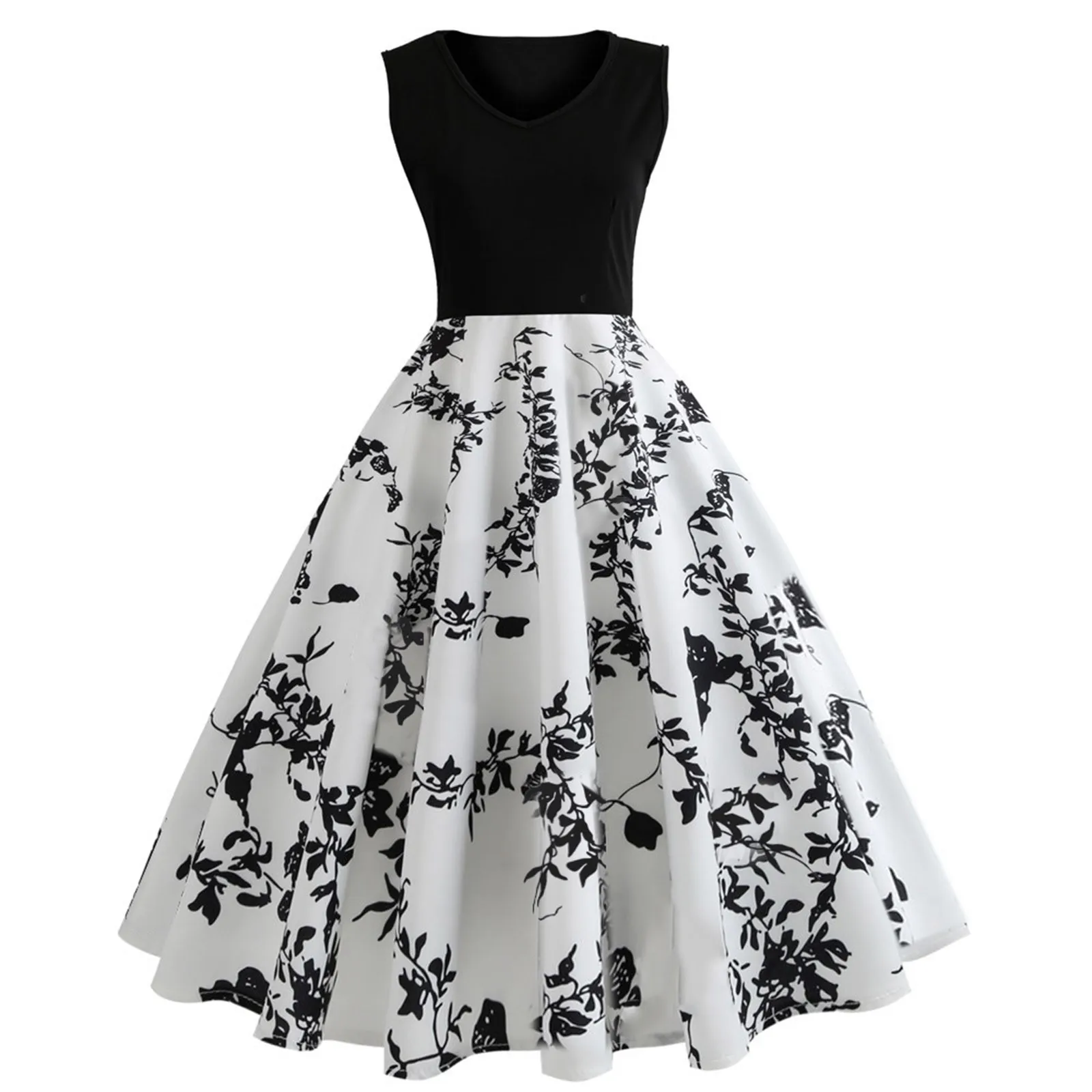 Black White Patchwork Floral Print Summer Dress Women 2023 Petal Sleeve Dot Vintage Dress Robe Casual Rockabilly Party Vestidos
Black White Patchwork Floral Print Summer Dress Women 2023 Petal Sleeve Dot Vintage Dress Robe Casual Rockabilly Party Vestidos