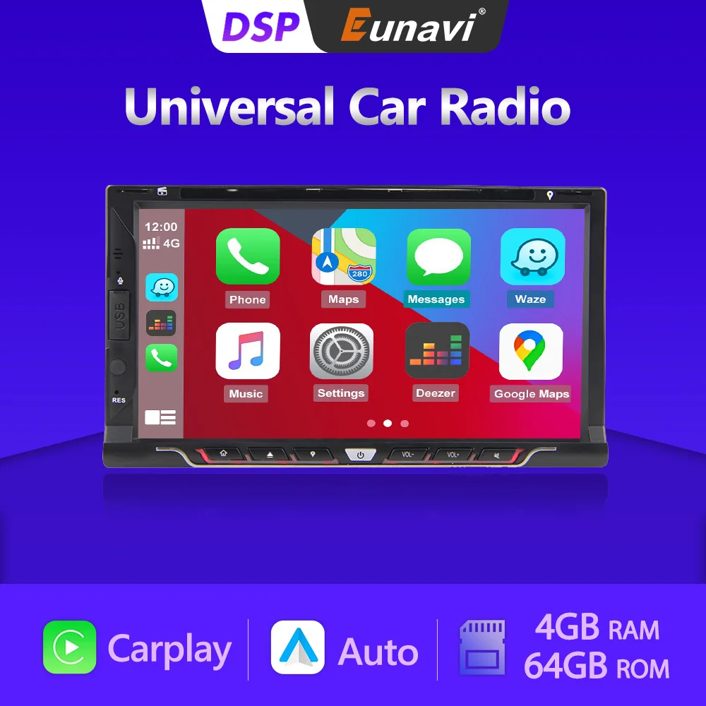 Eunavi Universal 4G 64G DSP Android 10 Car Radio 6.95inch Autoradio 2din Multimedia Video Player Carplay GPS Navi 2 Din No DVD
Eunavi Universal 4G 64G DSP Android 10 Car Radio 6.95inch Autoradio 2din Multimedia Video Player Carplay GPS Navi 2 Din No DVD
