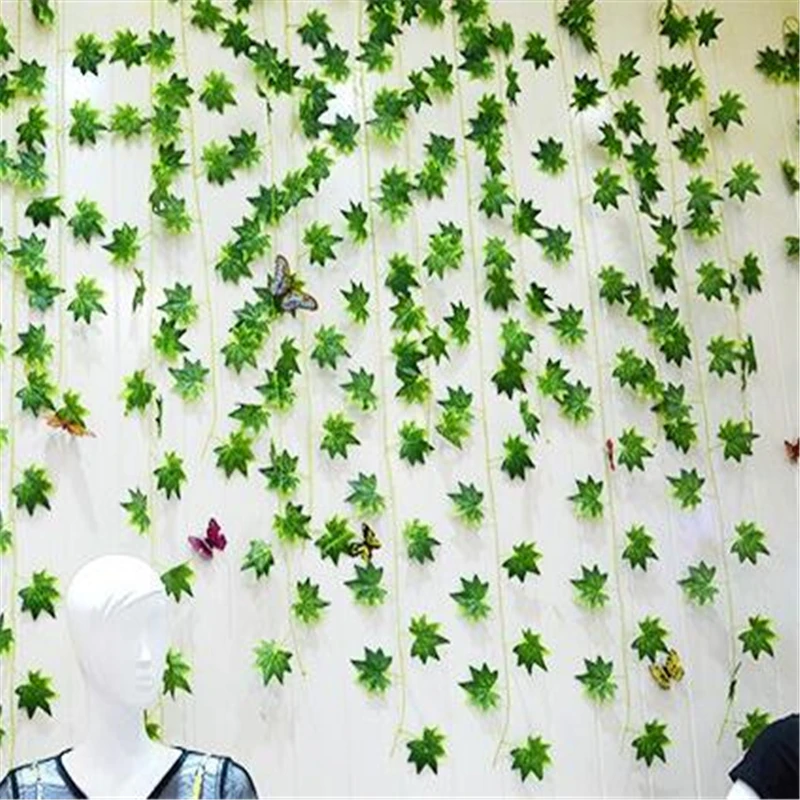 Ivy green Fake Leaves Garland Plant Vine Foliage Home Decor Plastic Rattan string Wall Decor Artificial Plants 
Ivy green Fake Leaves Garland Plant Vine Foliage Home Decor Plastic Rattan string Wall Decor Artificial Plants