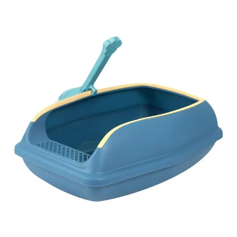 Cat Litter Box Heightening Anti-splashing Cats Litter Pan Open Top Cats Litter Box With Movable Fence Travel Cat Toilet For
Cat Litter Box Heightening Anti-splashing Cats Litter Pan Open Top Cats Litter Box With Movable Fence Travel Cat Toilet For