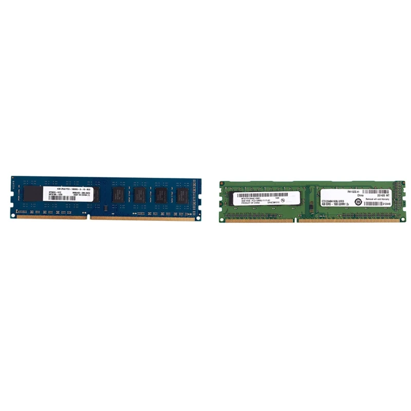 2 Pcs DDR3 4GB Ram PC3 1.5V Desktop PC Memory 240Pins System High Compatible For -1333Mhz & 1600Mhz
2 Pcs DDR3 4GB Ram PC3 1.5V Desktop PC Memory 240Pins System High Compatible For -1333Mhz & 1600Mhz