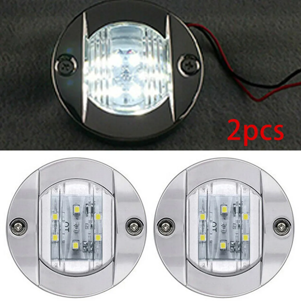 2x Round Marine Boat 6-2835-SMD LED Stern Lights White Cabin Deck Courtesy Light Waterproof Car Accessories
2x Round Marine Boat 6-2835-SMD LED Stern Lights White Cabin Deck Courtesy Light Waterproof Car Accessories