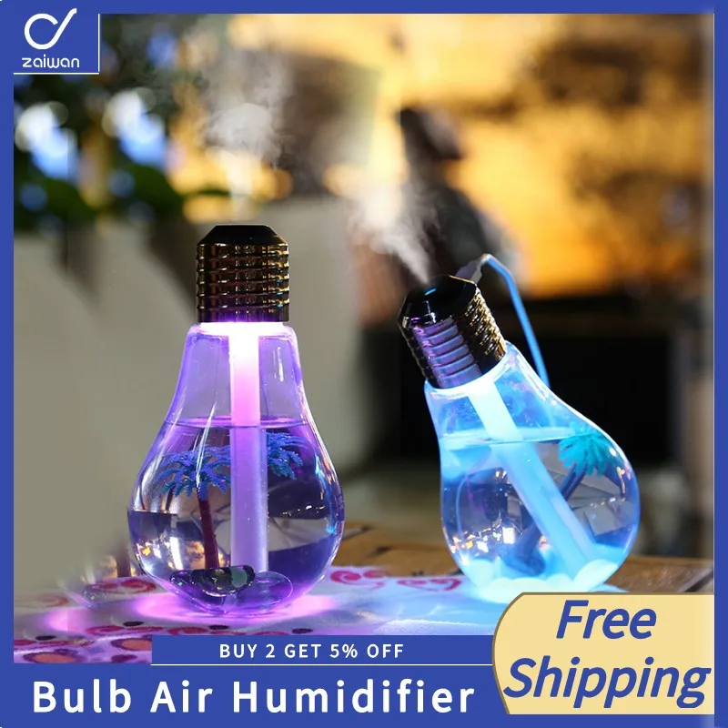 Humidifier Bulb Humidifier 400ml USB Air Humidifier Colorful LED Night Lamp Essential Oil Diffuser for Home освежитель воздуха
Humidifier Bulb Humidifier 400ml USB Air Humidifier Colorful LED Night Lamp Essential Oil Diffuser for Home освежитель воздуха