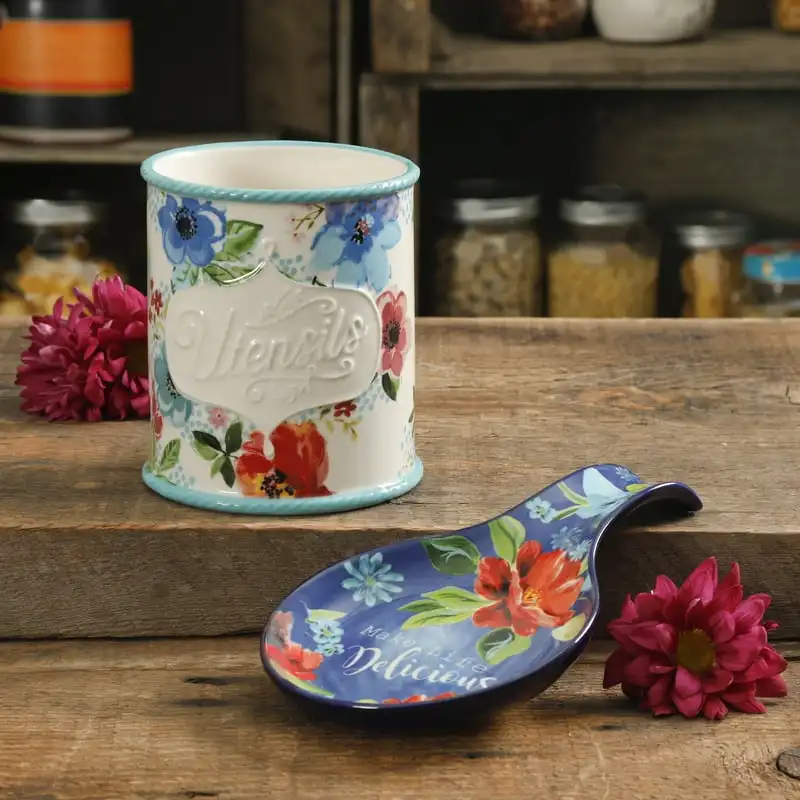 2-Piece Mini Stoneware Utensil Crock and Spoon Rest Set Spoon Butter dish Travel utensil set Spoon set Wood utensil set Cucharas
2-Piece Mini Stoneware Utensil Crock and Spoon Rest Set Spoon Butter dish Travel utensil set Spoon set Wood utensil set Cucharas