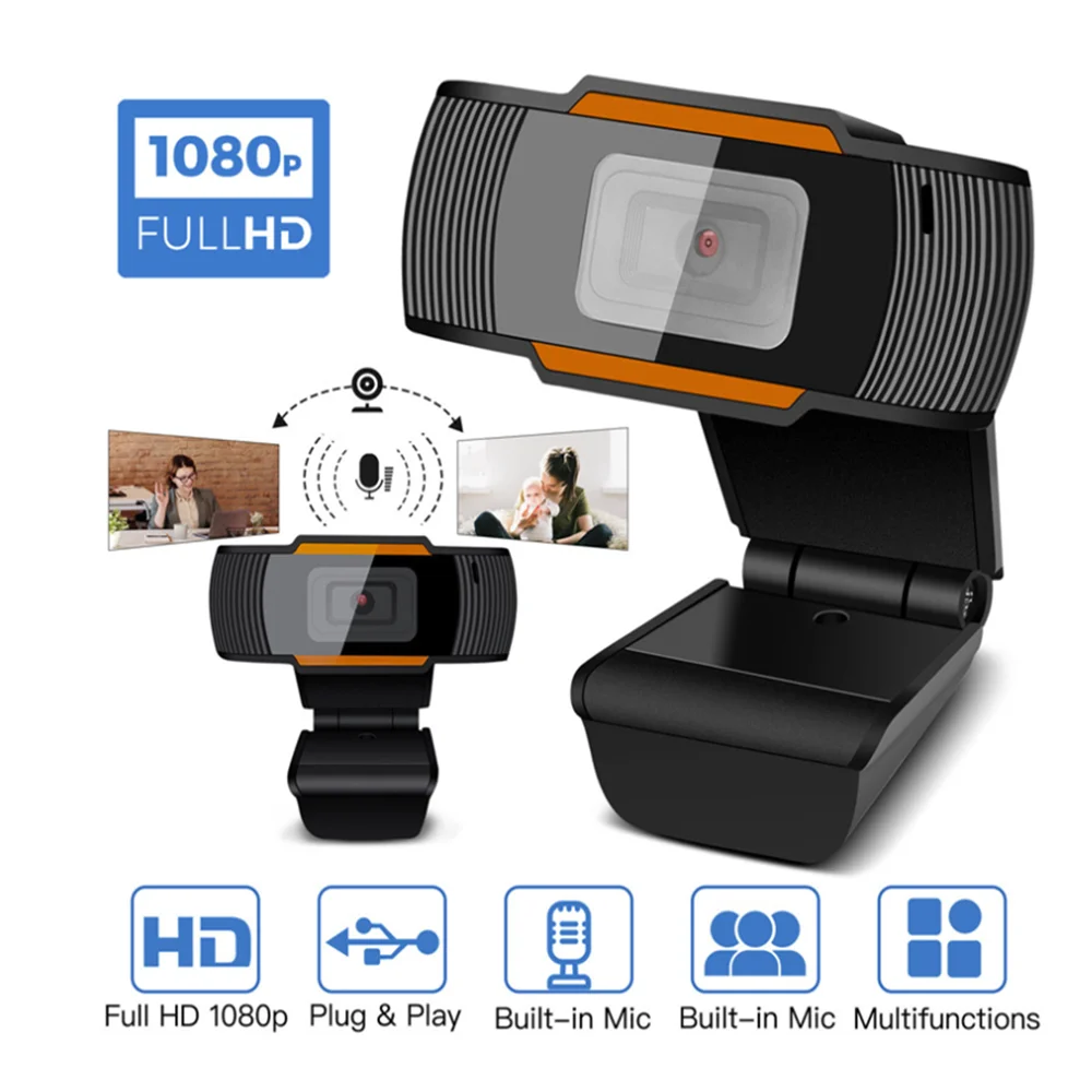 HD 1080P Mini Webcam Computer PC WebCamera with Microphone Rotatable Cameras For Live Broadcast Video Calling Conference Work
HD 1080P Mini Webcam Computer PC WebCamera with Microphone Rotatable Cameras For Live Broadcast Video Calling Conference Work