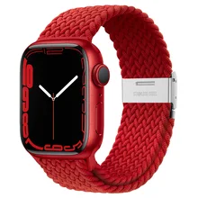 Braided solo loop strap For Apple watch band 44mm 40mm 45mm 41mm 42mm Nylon correa bracelet iWatch series 8 9 4 5 SE 6 7 Ultra 2