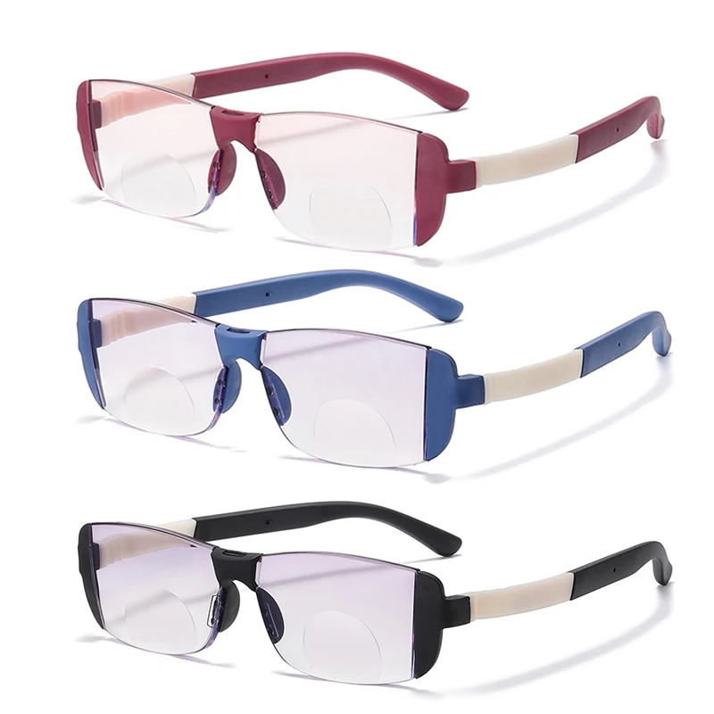 TR Magnetic Therapy Rimless Anti-Blue Bifocal Reading Glasses Men Women Unisex Double Light Fashion Presbyopia Eyewear 1.0 4.0
TR Magnetic Therapy Rimless Anti-Blue Bifocal Reading Glasses Men Women Unisex Double Light Fashion Presbyopia Eyewear 1.0 4.0