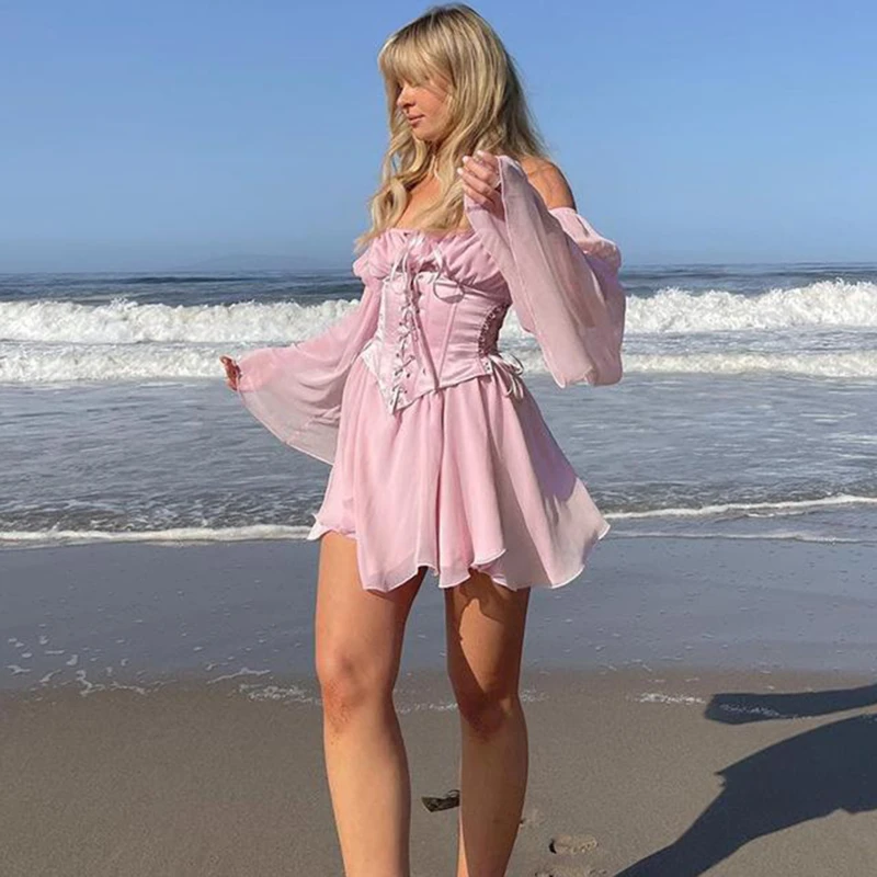 Off-shoulder Chiffon Waist Dress Summer Fashion New Sexy Irregular Off-shoulder Solid Color Dress Casual Party
Off-shoulder Chiffon Waist Dress Summer Fashion New Sexy Irregular Off-shoulder Solid Color Dress Casual Party