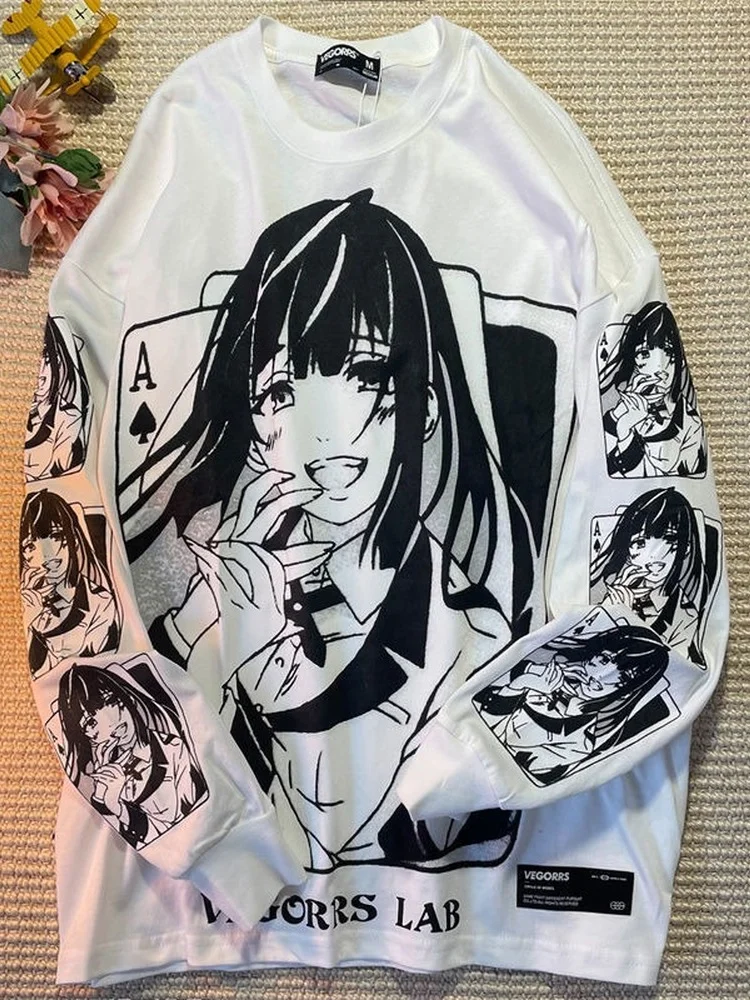 QWEEK Japanese Anime Sweatshirt Women Korean Cartoon Print Hoodies Crewneck White Long Sleeve Tops Female Kpop Clothes 2022
QWEEK Japanese Anime Sweatshirt Women Korean Cartoon Print Hoodies Crewneck White Long Sleeve Tops Female Kpop Clothes 2022