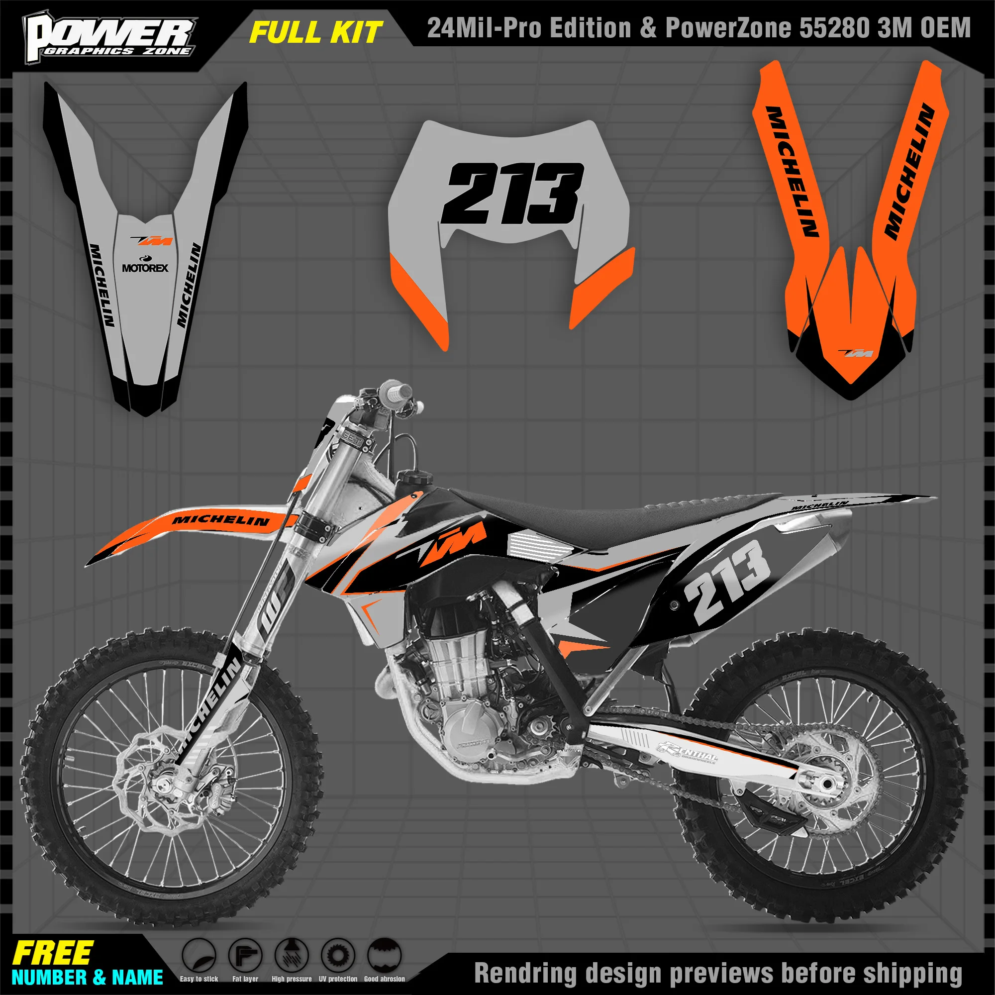 PowerZone Custom Team Graphics Backgrounds Decals 3M Stickers Kit For KTM SX SXF MX 13-15 EXC XCW Enduro 14-16 125 to 500cc 014
PowerZone Custom Team Graphics Backgrounds Decals 3M Stickers Kit For KTM SX SXF MX 13-15 EXC XCW Enduro 14-16 125 to 500cc 014